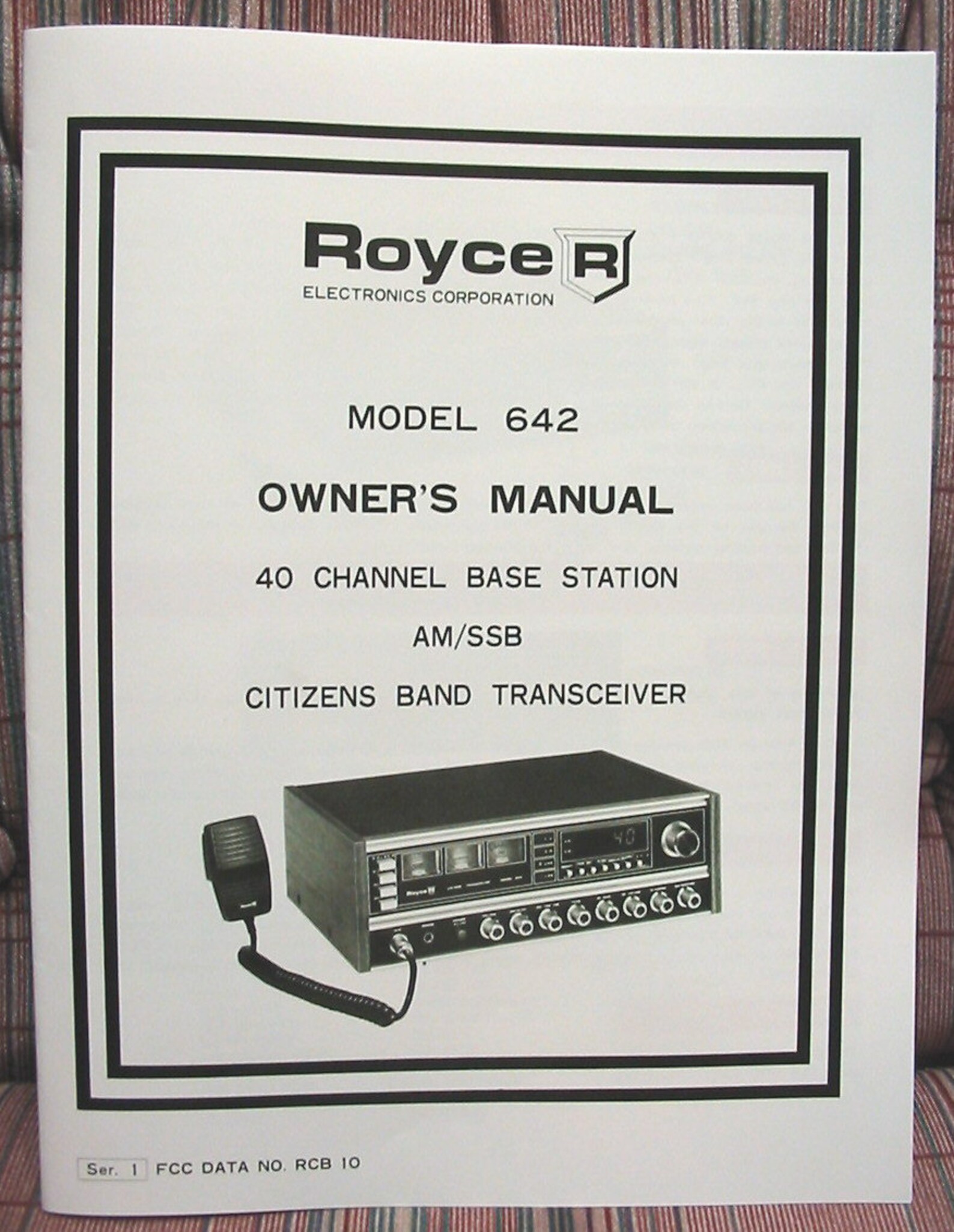 Royce 642 AM/SSB CB Radio Owners Manual w/schematics Etsy