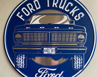 12" Ford Truck Vintage Tin Sign - Man Cave Garage Art