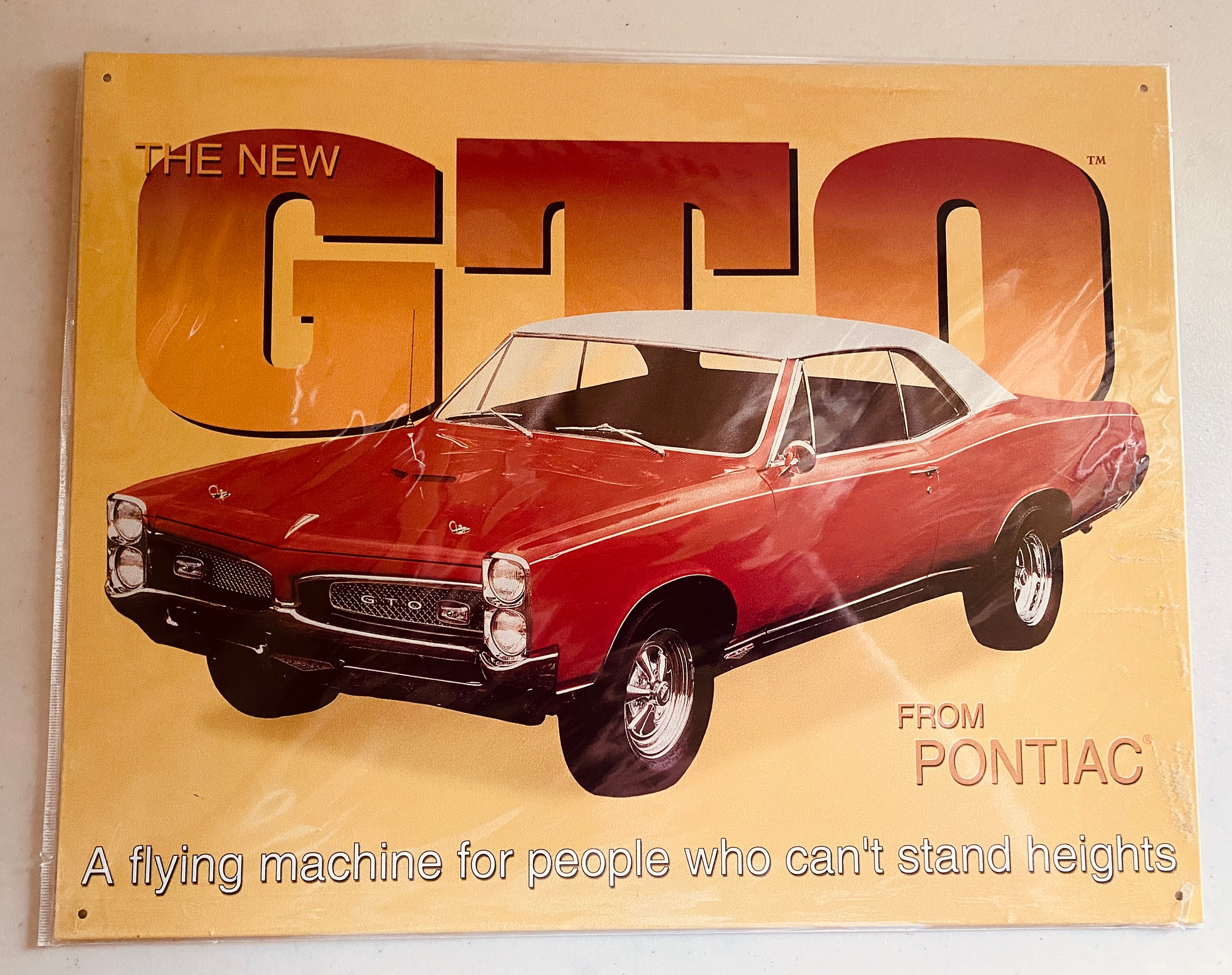 Gto Sign RARE Pontiac GTO Vintage Tin Sign - Man Cave Garage Art - Etsy Canada