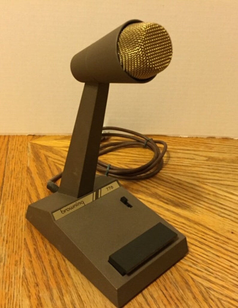Mint Nos Browning 776 Cb Desk Microphone For Golden Eagle Mark 3