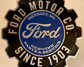 Recycled Tin Metal OVAL FORD Sign Gas Oil Garage Man Cave Home Decor - Etsy