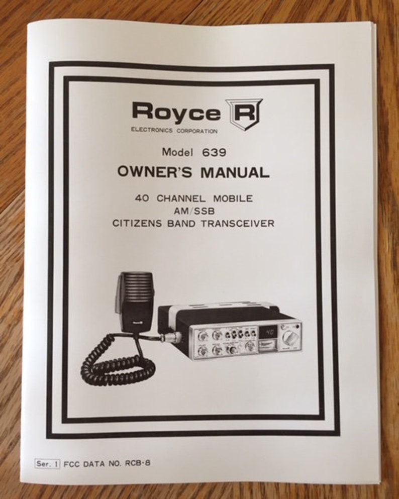 Royce 639 40 Channel AM/SSB CB Radio Owners Manual Etsy