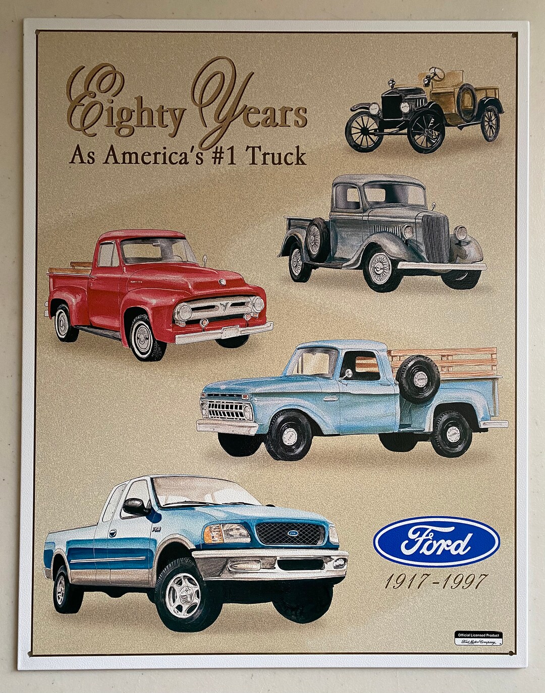 Ford Trucks Garage Vintage Tin Sign - Man Cave Garage Art - Etsy