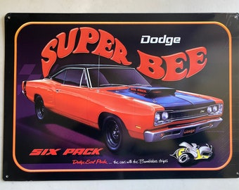 Dodge Super Bee Vintage Mopar Sign - Man Cave Garage Art