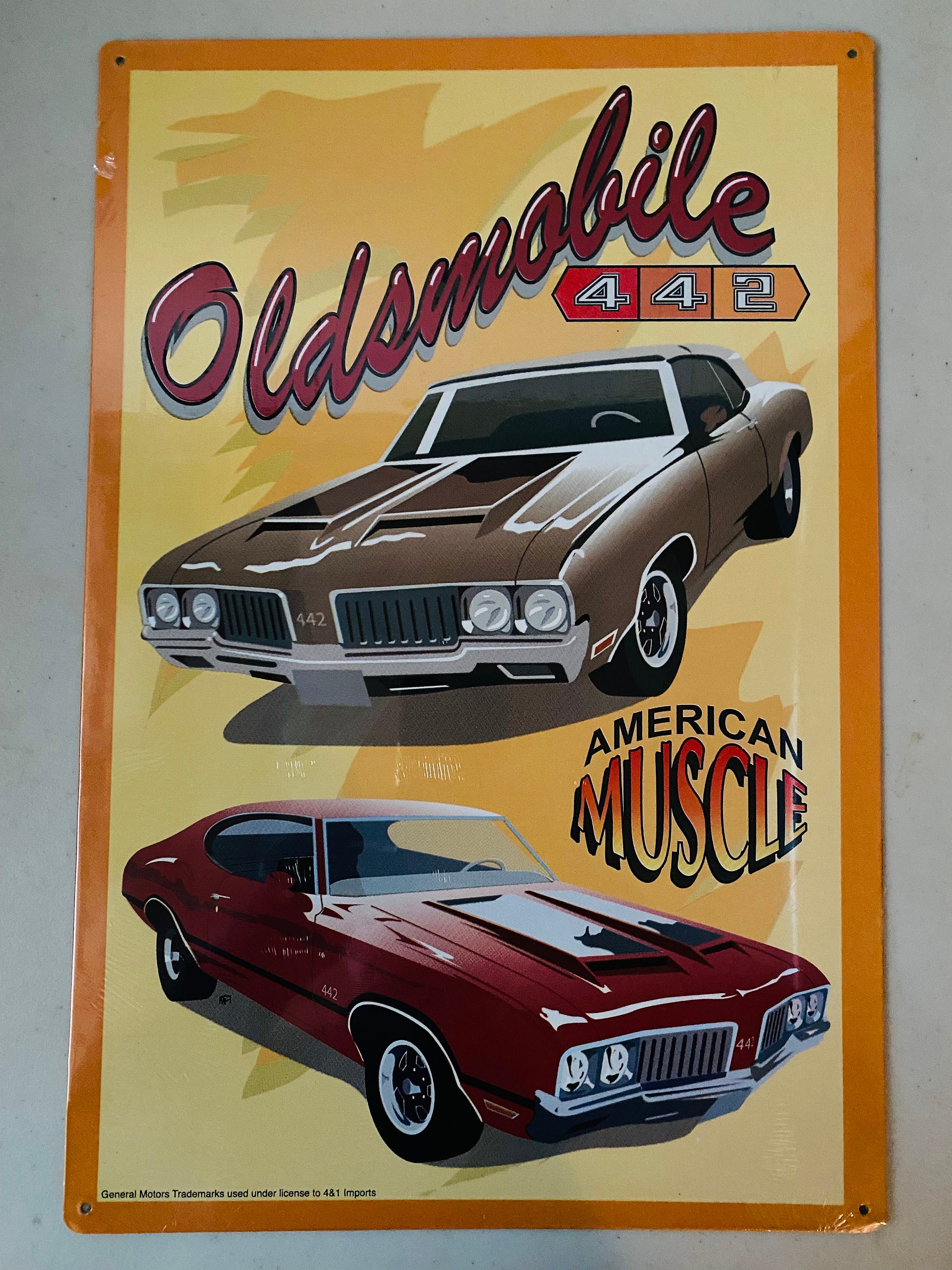 Oldsmobile 442 Cutlass Olds Vintage Tin Sign Man Cave - Etsy