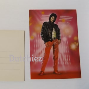 Carte postale vintage Michael Jackson, éphémères, souvenirs, collection Michael Jackson, carte de fan, carte de film, carte vintage, 4 x 6 po