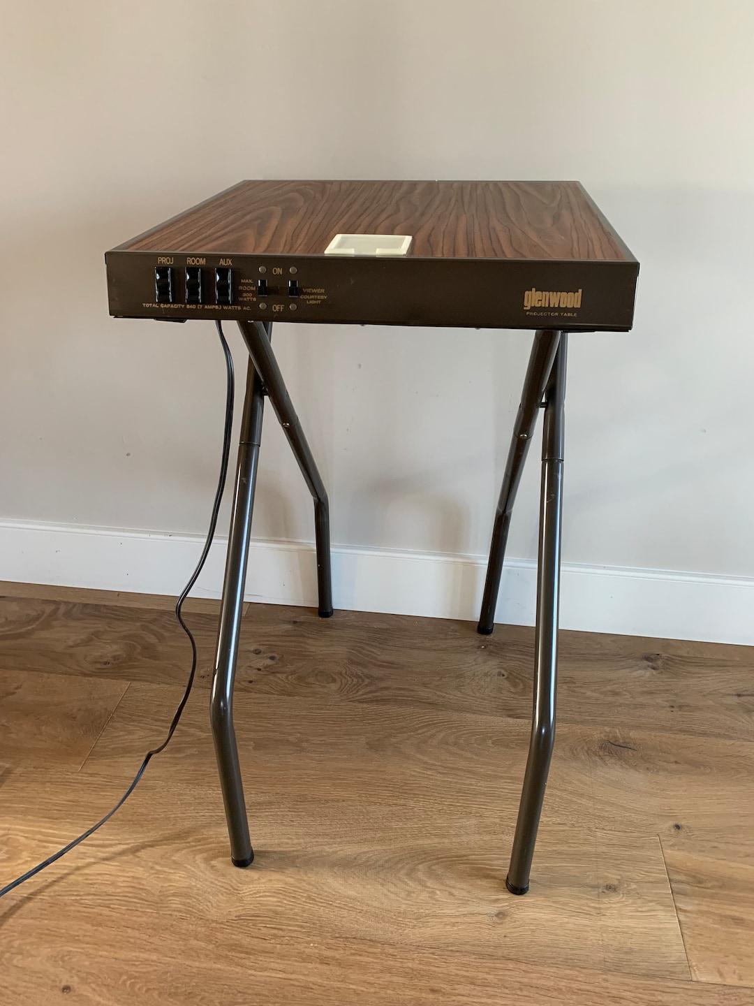 Vintage Projector Table, Glenwood Projector Stand for Slides and Movies