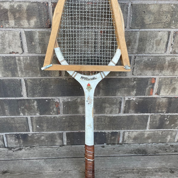 Vintage Professional Signature Tennis Racket in Wood Frame,  Tennis Racquet, Wooden Tennis Racket from the 70's