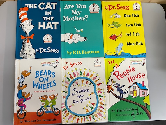Dr. Seuss Book Set: the Cat in the Hat, Beginner Readers - Etsy