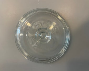 Vintage PYREX Round Lid, Clear glass Lid G-5-C G5C, Replacement Lid for Corning Ware 7.75" Diameter Bowl or Casserole