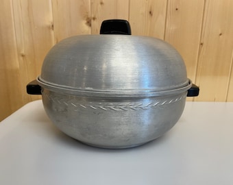 Vintage Cooking Pot, Vintage Steamer with vented lid, West Bend Casserole, Stove Top Pan, Vintage Cookware, Serving Oven, vintage Kitchen