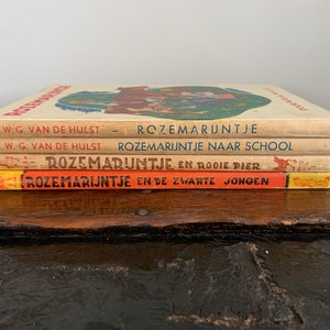 Vintage Set of 4 Dutch Books, Rozemarijntje Books, by W.G. v.d. Hulst