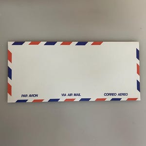Taille de l'enveloppe aérienne vintage au choix 9,6 cm x 21 cm 3 1/4 po. x 8 1/4 po., Format 5