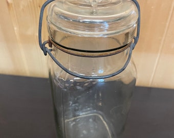 Vintage square the Perfect Seal Canning Jar,