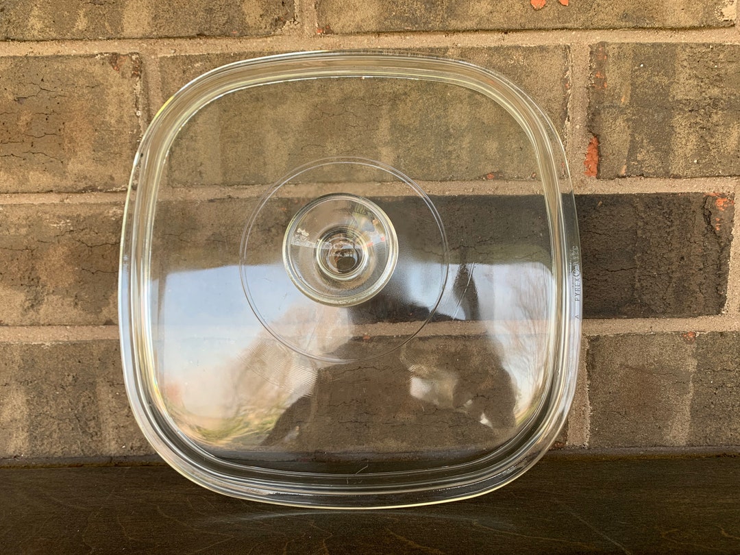 Vintage Corning Ware Square Lid, Clear Glass Lid A12C A12C