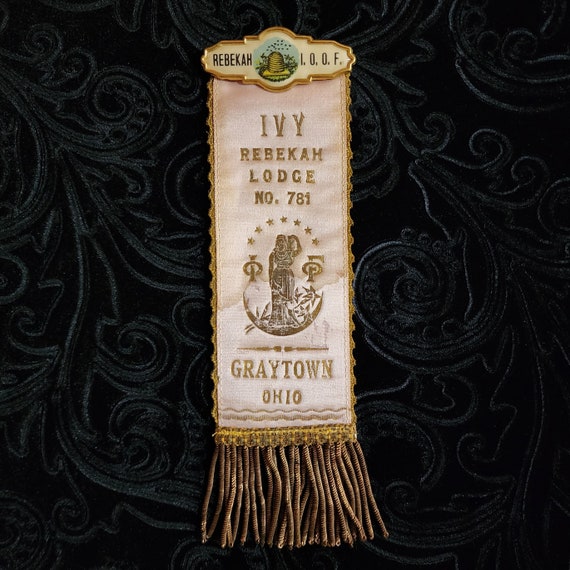 Antique Oddfellows ceremonial ribbon. In memoriam… - image 3
