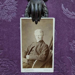 Antique cdv photo of an albino gentleman. Victorian era oddity!