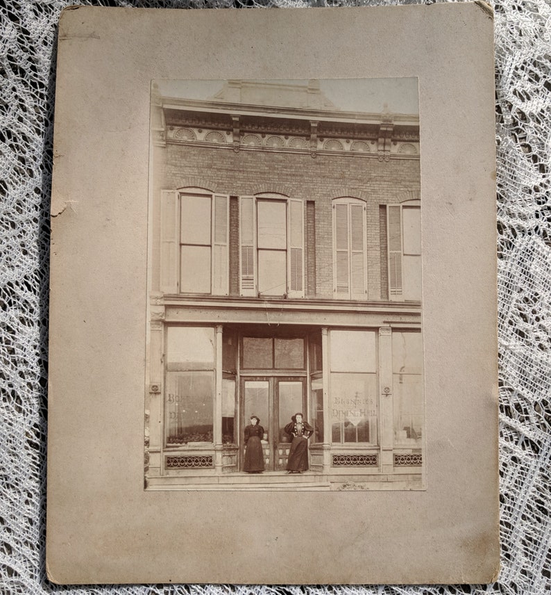 Fotografia Blanco Y Negro Large Historic Antique Cabinet Card