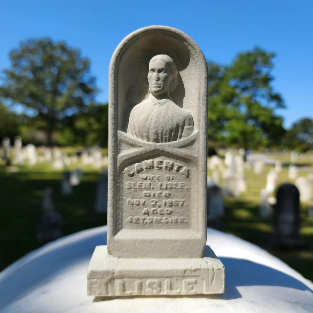 Real Headstone 3D Printed of a Real Headstone! Ghost Lady. A Duplicate of a Real Life ...