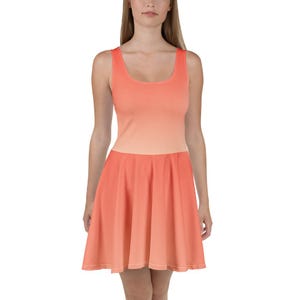 orange tank skater dress Women's Deep Orange Skater Dress (No.09)