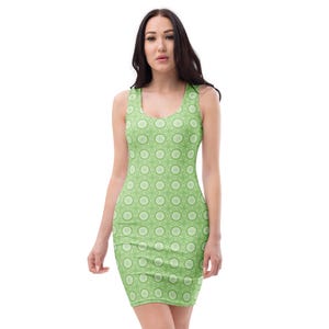 green and white bodycon dress Kim K Neon Green Stripe Transparent Bodycon Dress – A' La' Posh Clothing