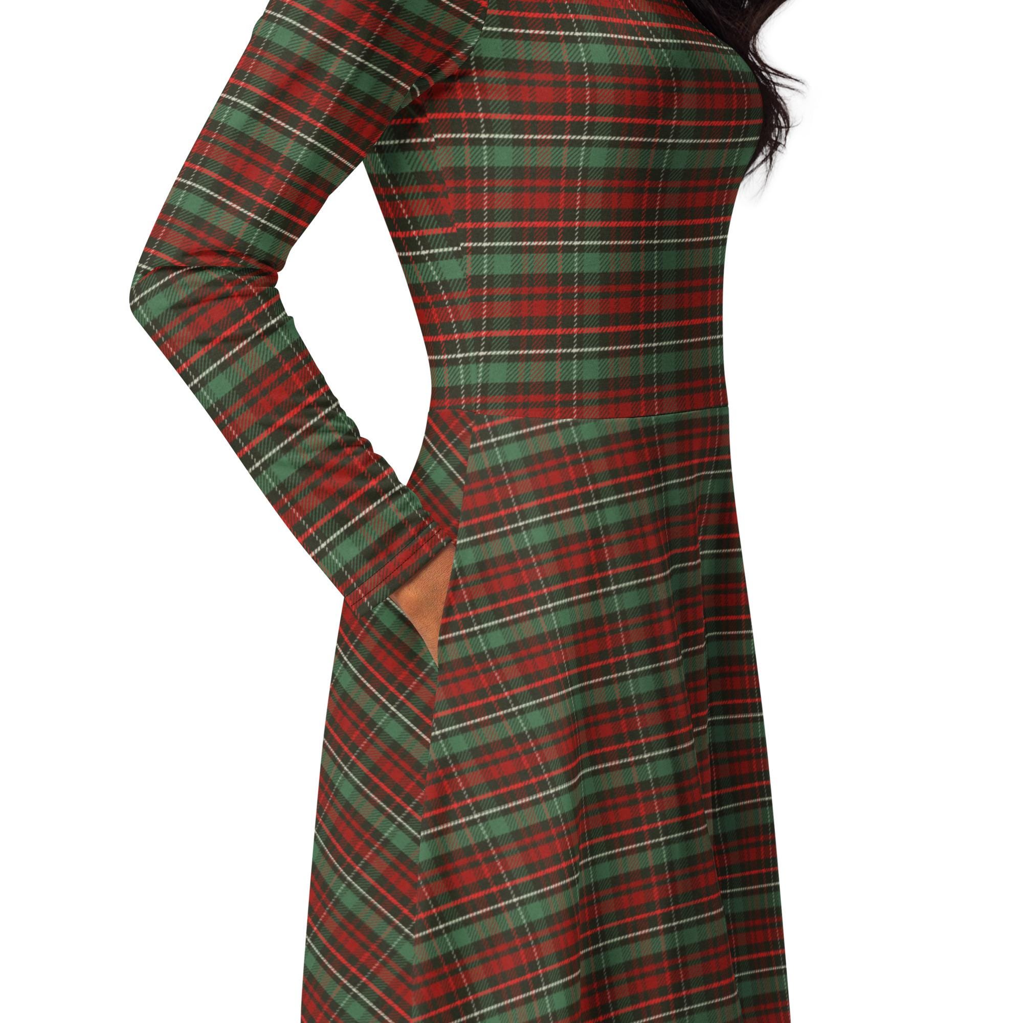 christmas plaid midi dress Plaid Dress, Plaid Midi Dress, Christmas Dress, Holiday Dress
