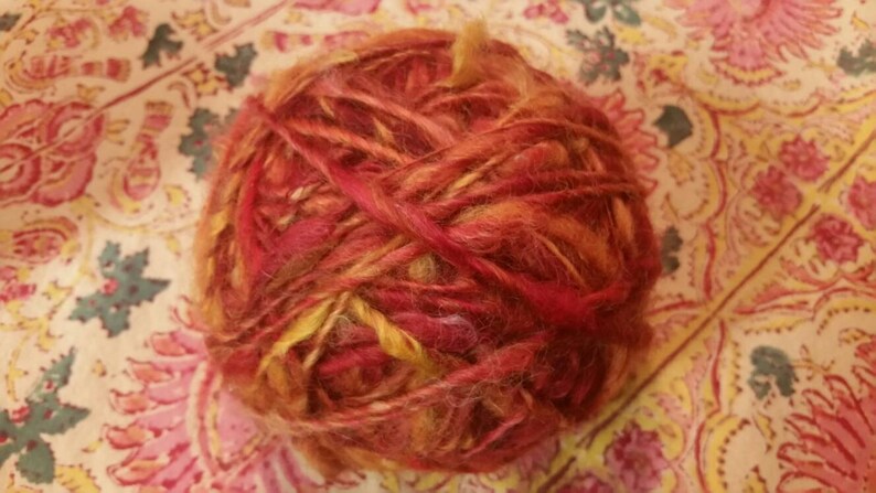 Art Yarn Wool Crochet Fiber Weave Dill Hair Red Yarn Etsy