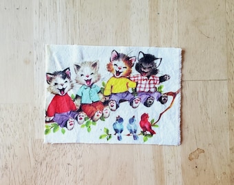 Patch. Kledingpatch. Kat. kleurvaste plek. Geüpcyclede kleding. Thewoodenwolf-etsyshop