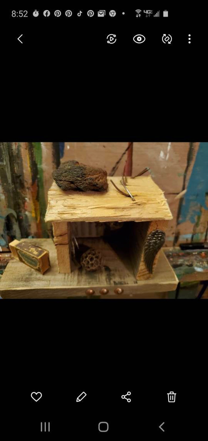 Mixed media box Nicho Face Assemblage Home decor