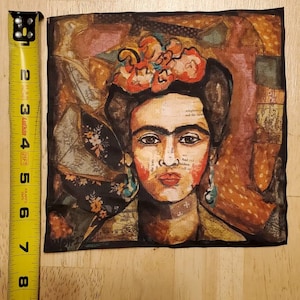 Frida. Patch. Upcycled clothing.  Clothing patch.  Thewoodenwolf etsy shop