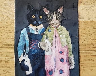 Patch. Clothing patch. Cats. Upcycled clothing. Thewoodenwolf etsy shop