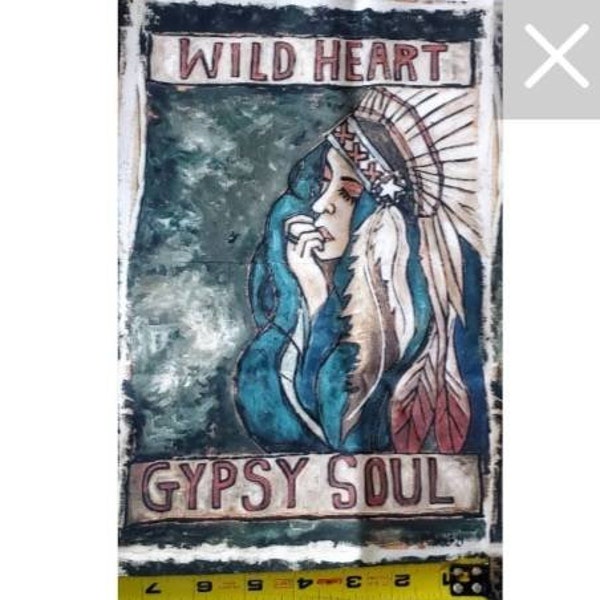 patch. Clothing patch. Indian. Wild heart Gypsy soul Women's clothing. Thewoodenwolf etsy shop