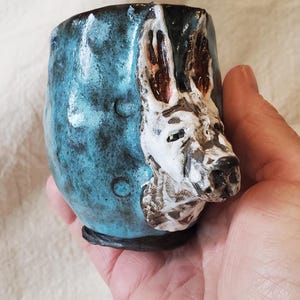 Pottery. Rabbit. Tea cup. Small cup. Ceramic vase. Plant pot. Candle holder. Ceramic. Handmade. Thewoodenwolf etsy shop
