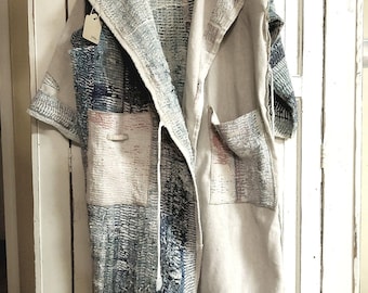 duster. Womens clothing. Upcycled clothing. Jacket. Vintage. Cotton. Reduced! Thewoodenwolf etsy shop