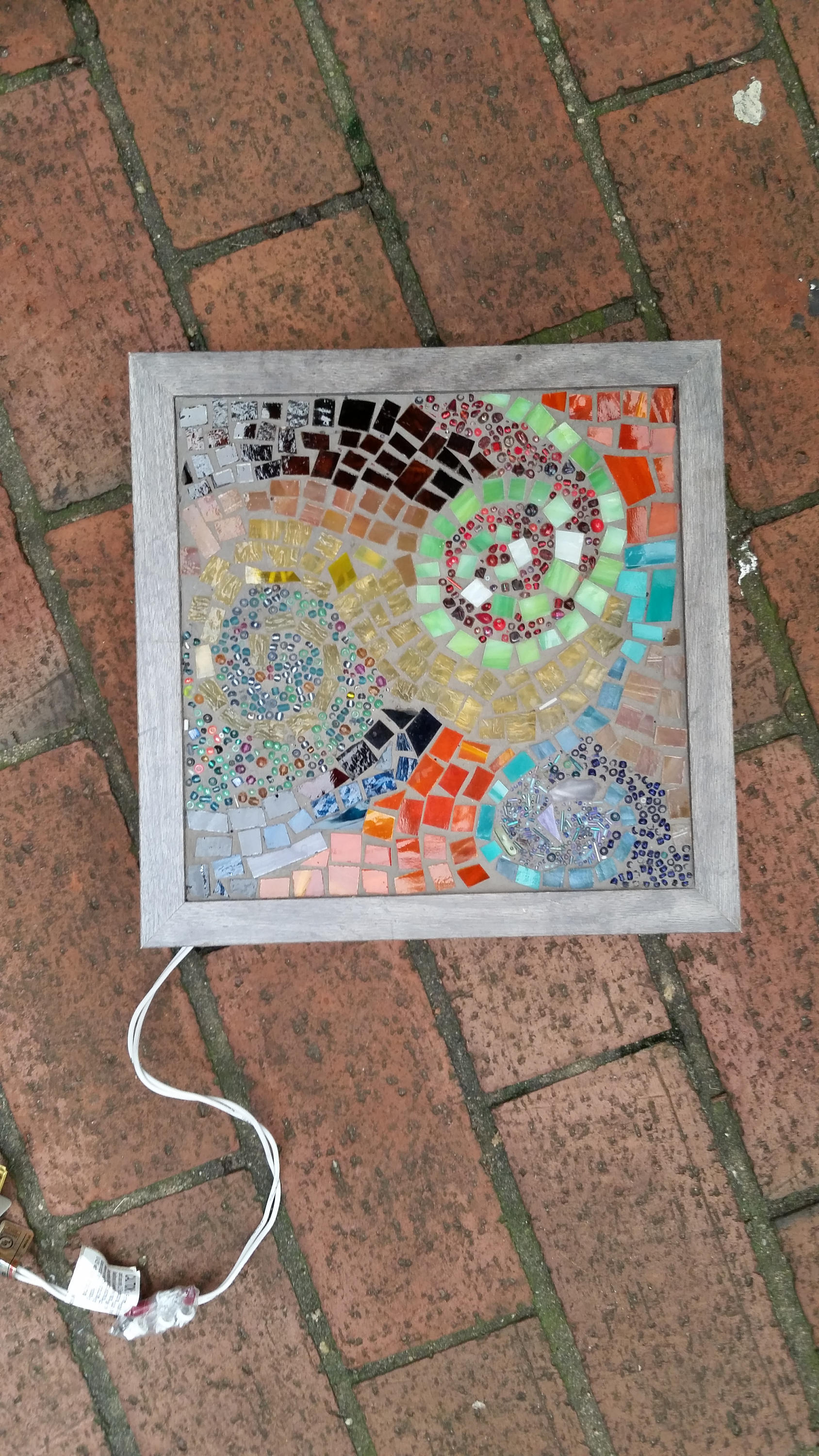 Mosaic light up wall hanging. Home decor. Glass. Mosaic. Etsy