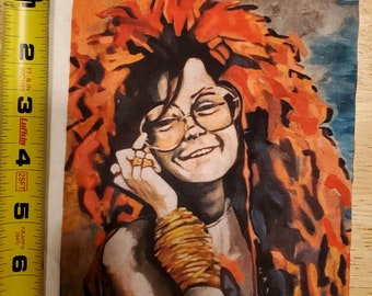 Patch. Janis Joplin. Clothing patch. Hippie. Professional reproduction of my acrylic painting. Thewoodenwolf etsy shop
