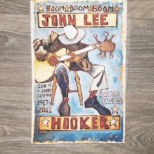 Blues. John Lee Hooker. patch. Clothing patch. Blues musician. Quilting. Thewoodenwolf etsy shop