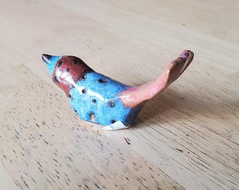 Ceramic bird. Ceramic sculpture. Garden decor. Whimsical sculpture. Handmade ceramic. Thewoodenwolf etsy shop