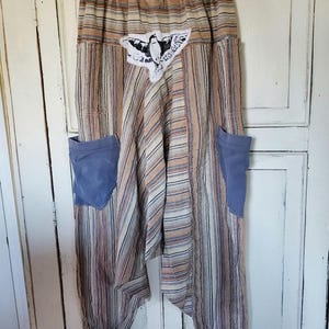 Harem pants. Yoga pants. Drop crotch pants.  Cotton. Womens clothing. Reduced! Thewoodenwolf etsy shop