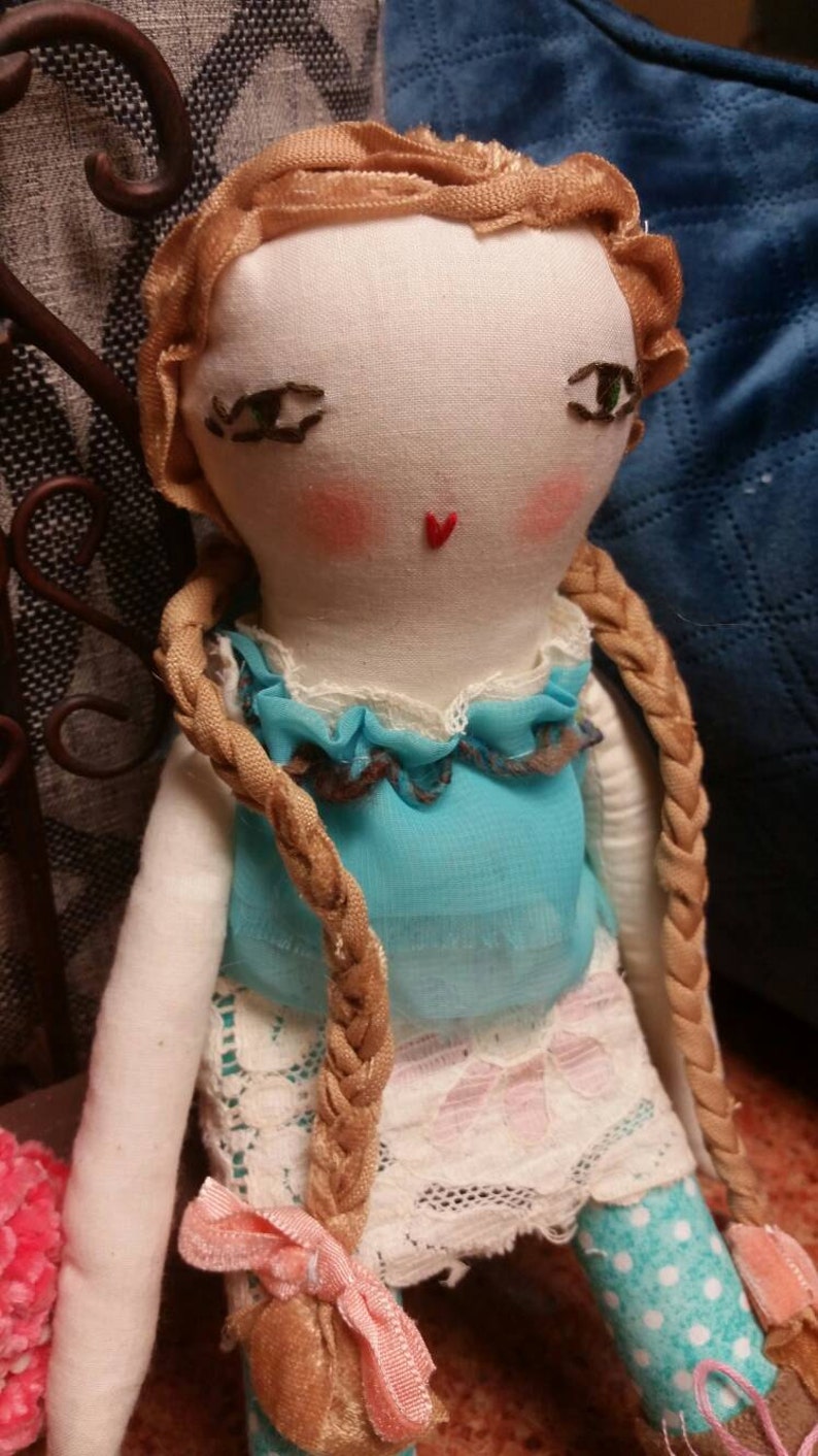 Sale Chelsea Girl doll Folk art Soft art doll Rag doll Child/'s toy Prim doll Reduced price