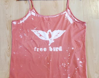 Ropa reciclada. Ropa de mujer. Camiseta de tirantes. Algodón. Top playero. Tienda Etsy de Thewoodenwolf.