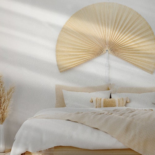 Oversized Bamboo Fan Headboard Large Fan Headboard Bedroom Etsy