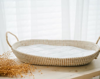 vintage wicker changing table