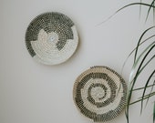 Set of 2 Wall Baskets, Wall Basket Decor, Woven seagrass basket, Boho Wall Decor, Wall Hanging Basket, African Basket set, rattan basket