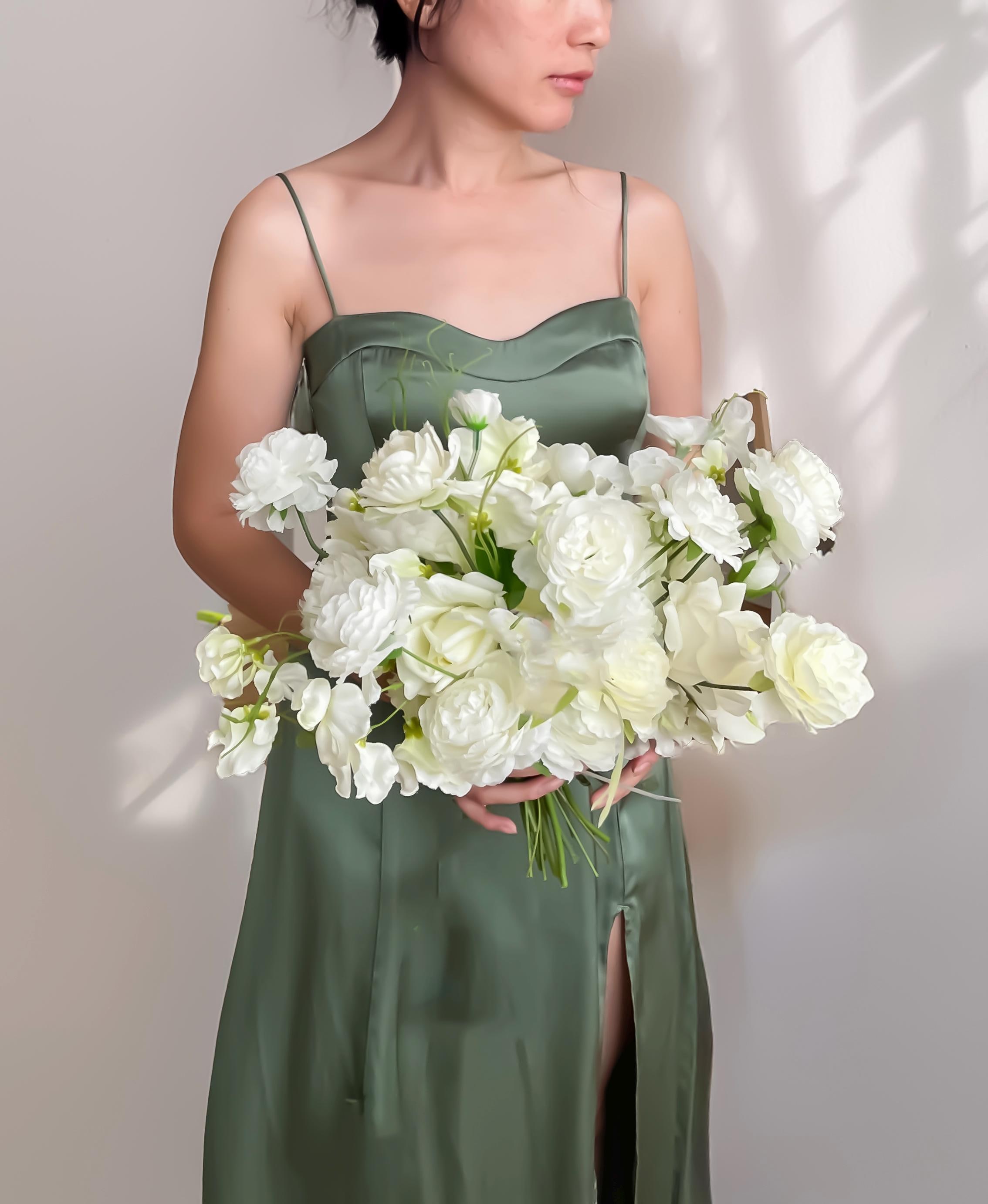 White Rose Bridal Bouquet