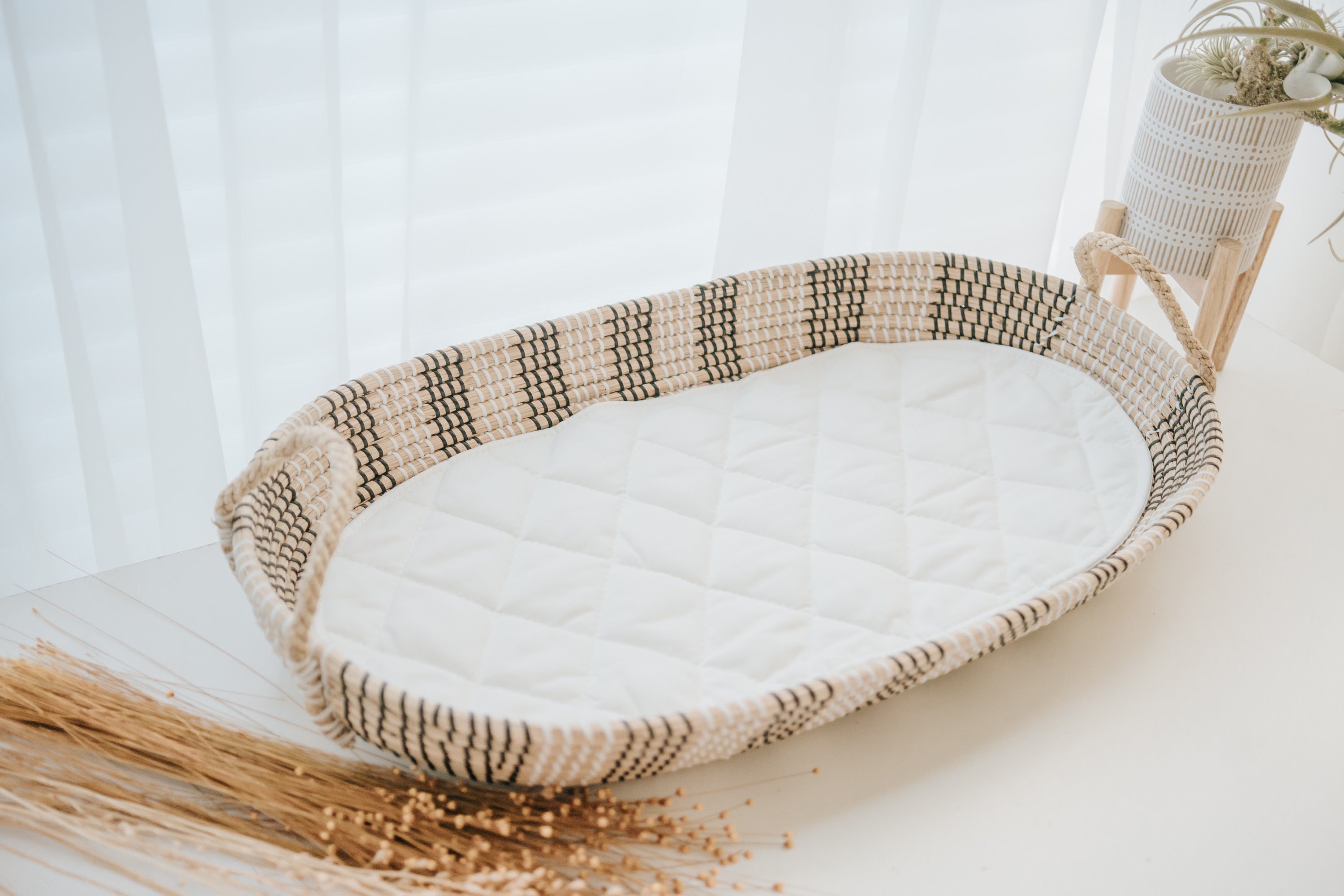 Baby Changing Basket Pad Baby Shower Gift Woven Etsy