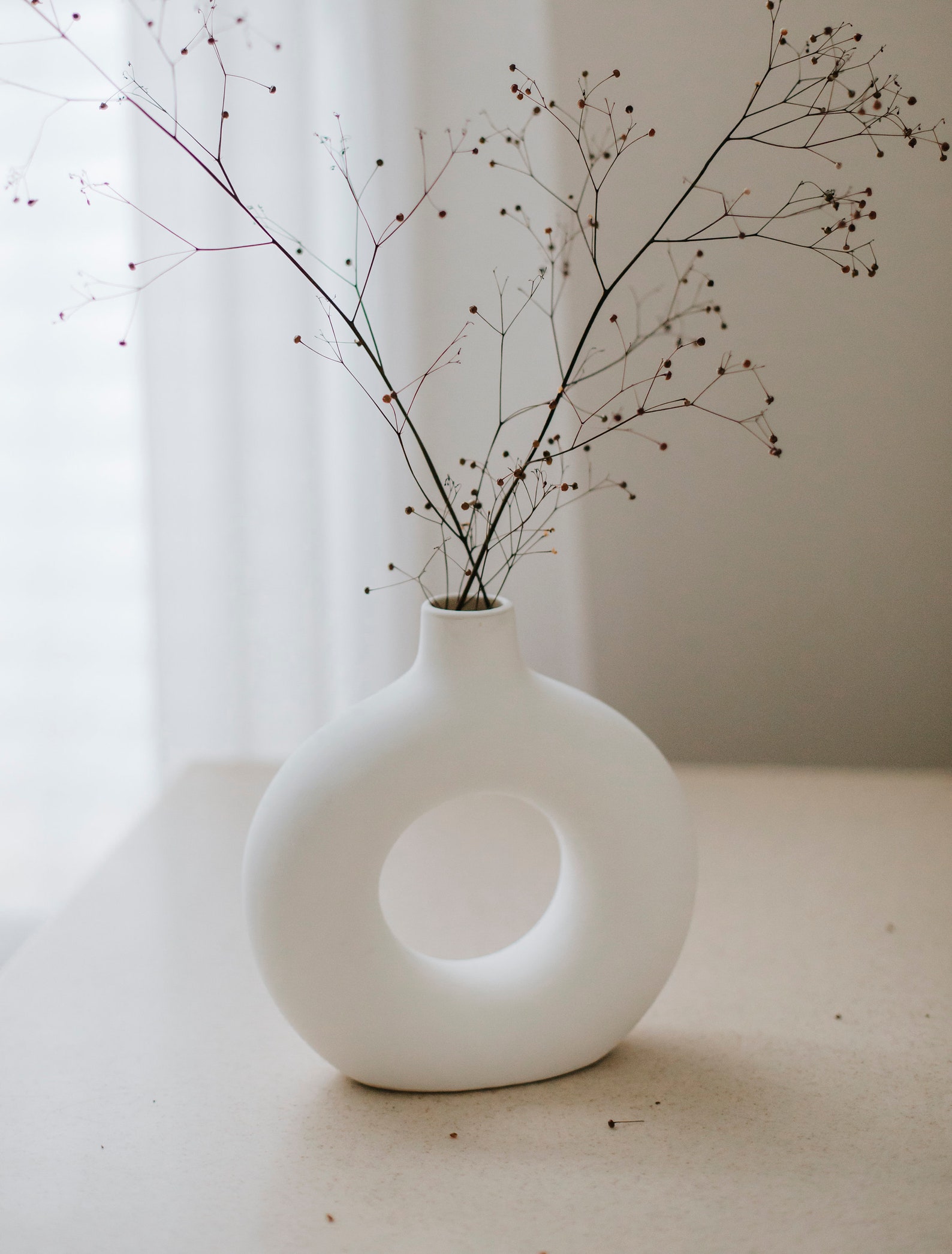 SALE White Donut Vase White Decor Vase Modern Ceramic Vase Etsy