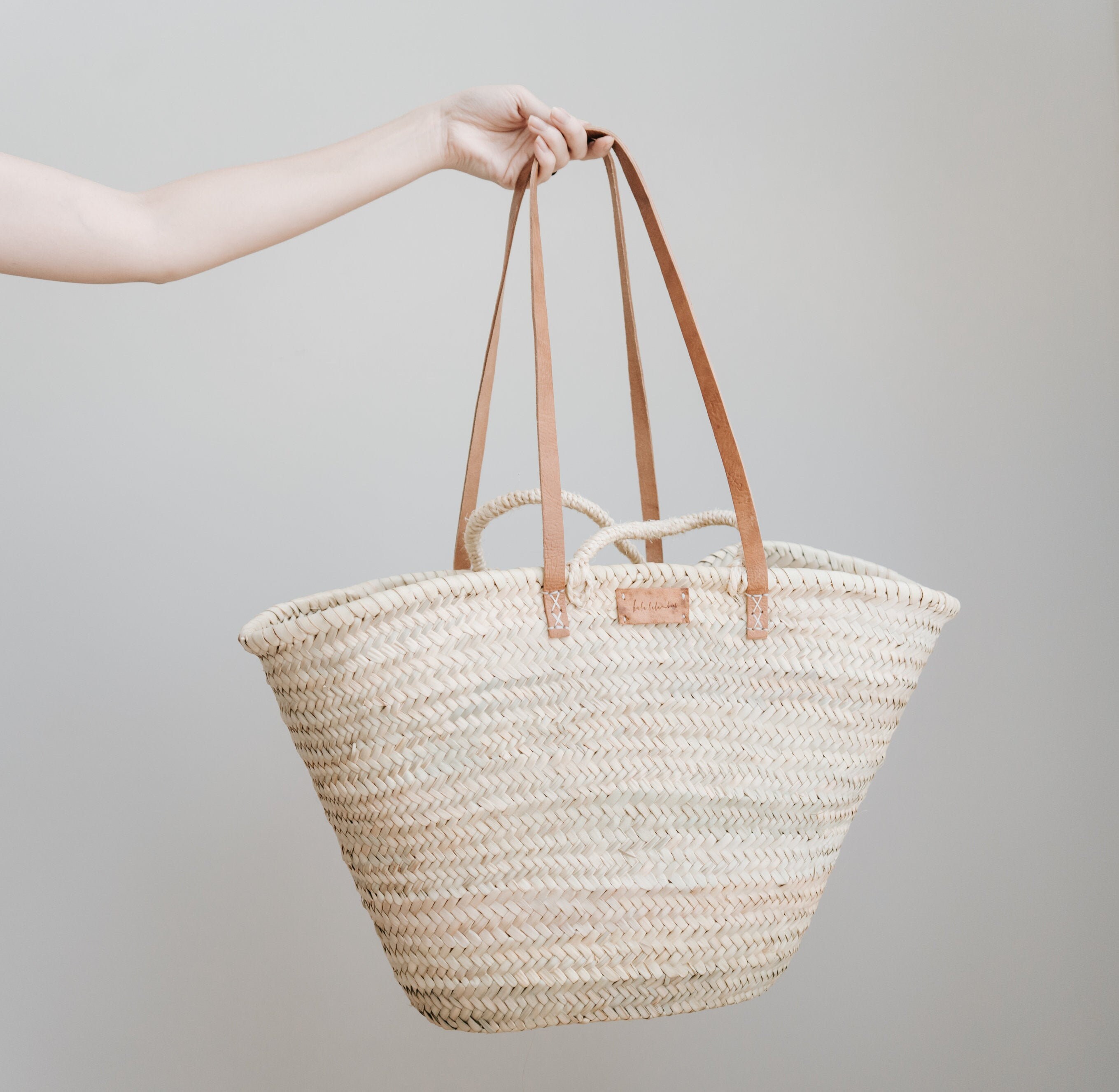Straw bag Large straw market bag leather Straw tote bag Etsy