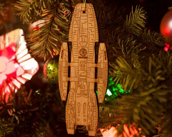 Battlestar Galactica Christmas Tree Ornament - Adama Starbuck Apollo Boomer Cylon Raider BSG