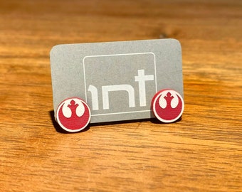 Star Wars Rebel Post Earrings Han Solo Luke Skywalker Leia Alliance Republic Rieekan Dodonna Empire Strikes Back Rey Finn Starbird Alliance
